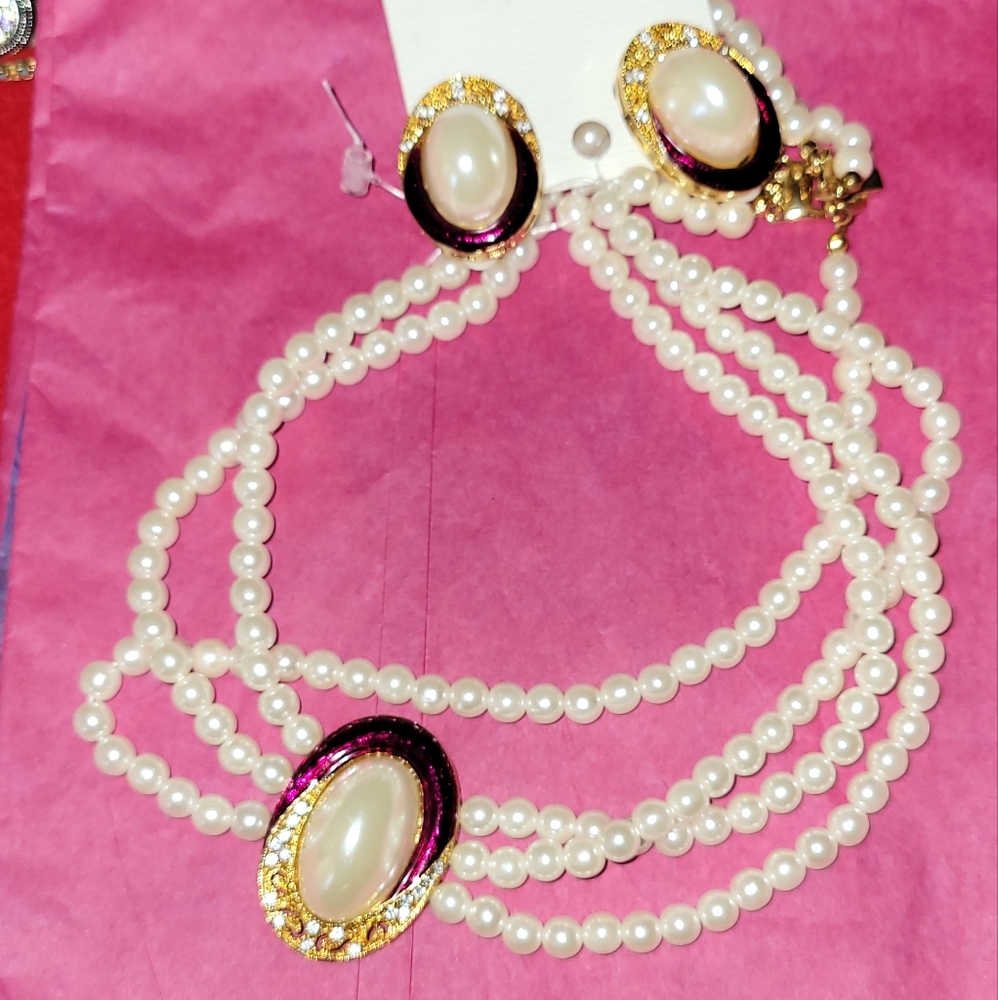 ANNA RICCI FAUX PEARL SET